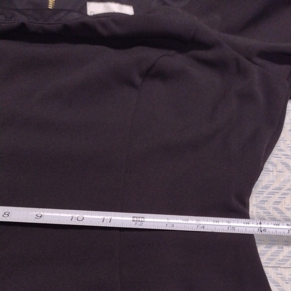 Premier Amour Elegant Black Long Sleeve Dress with Sheer Details - Picture 11 of 13